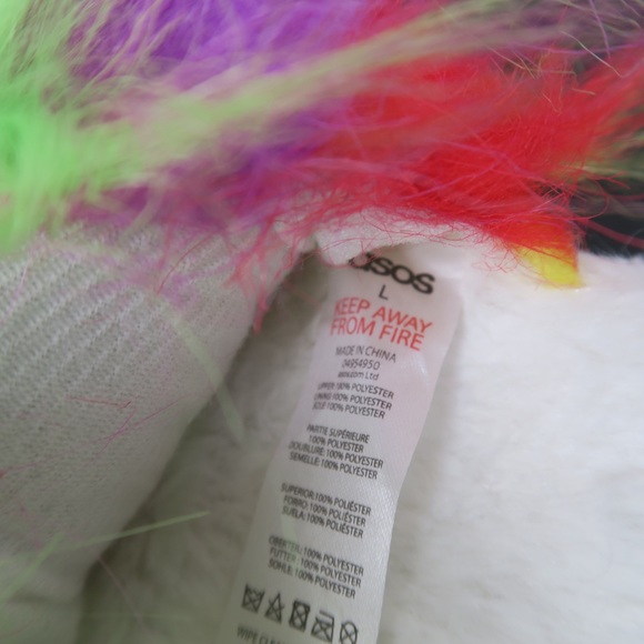 ASOS Nevada Sky Unicorn Slippers size Large New! - Picture 8 of 10